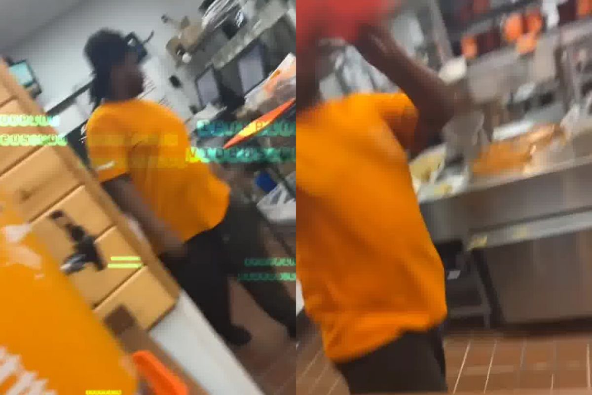 Popeyes Employee Goes Off On Woman Filming Him And Knocks Phone Outta